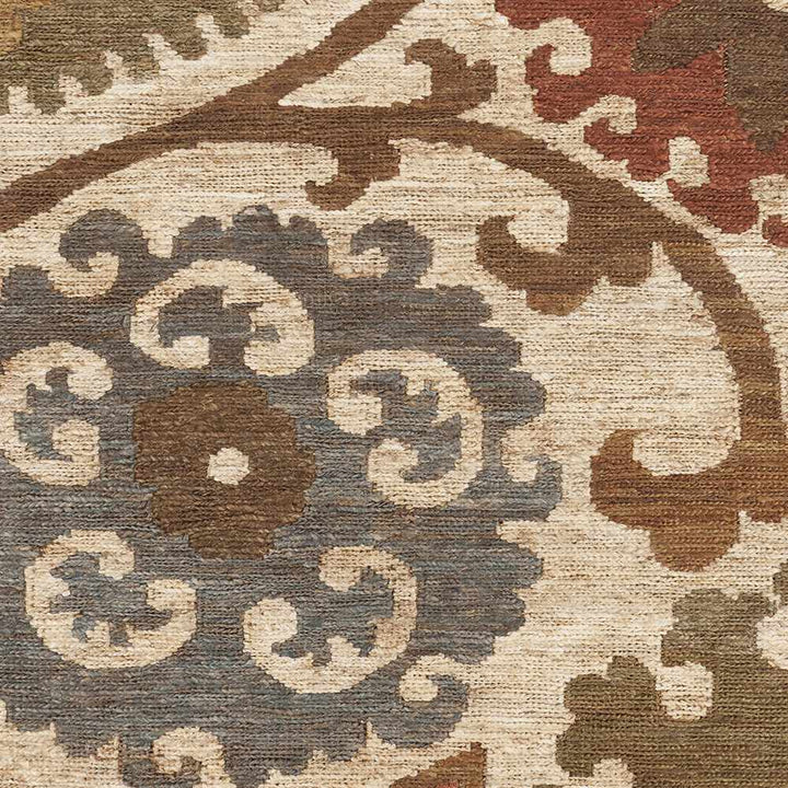 Stillmore Olive And Rust Jute Rug - The Rug Decor