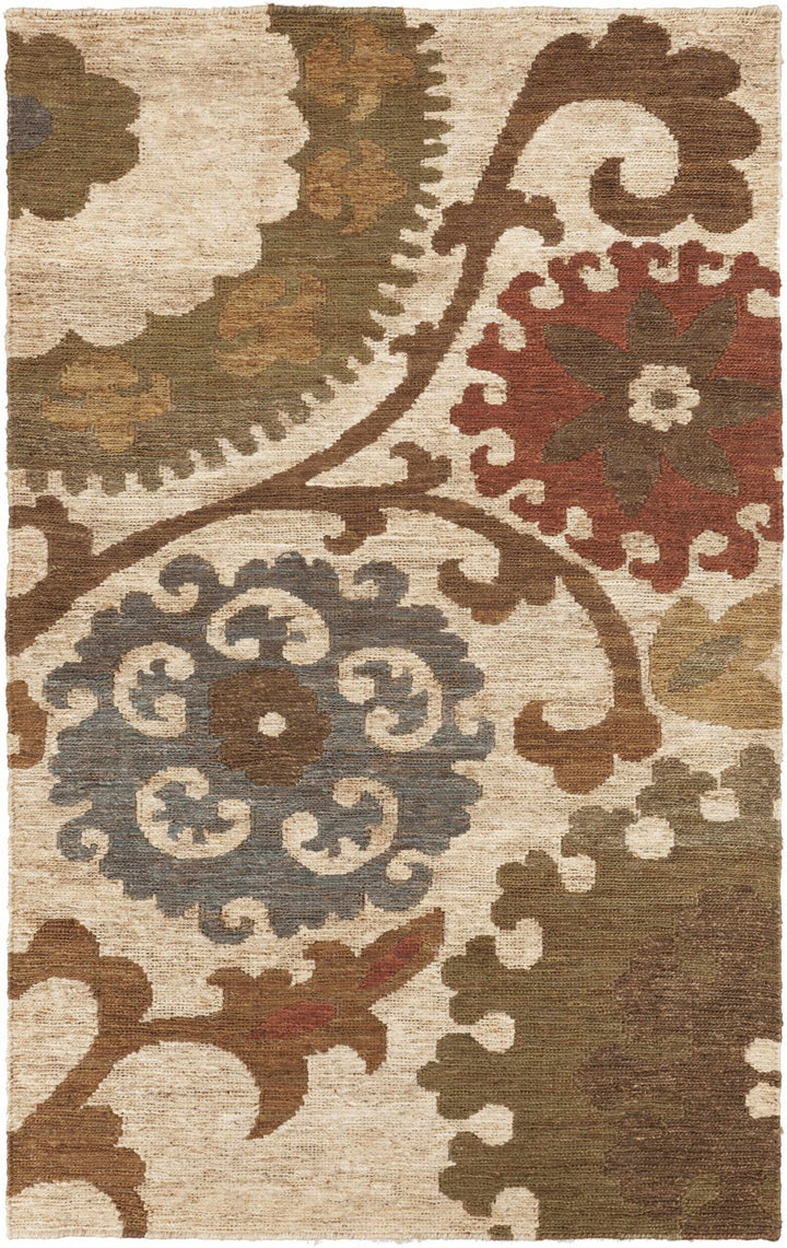 Stillmore Olive And Rust Jute Rug - The Rug Decor
