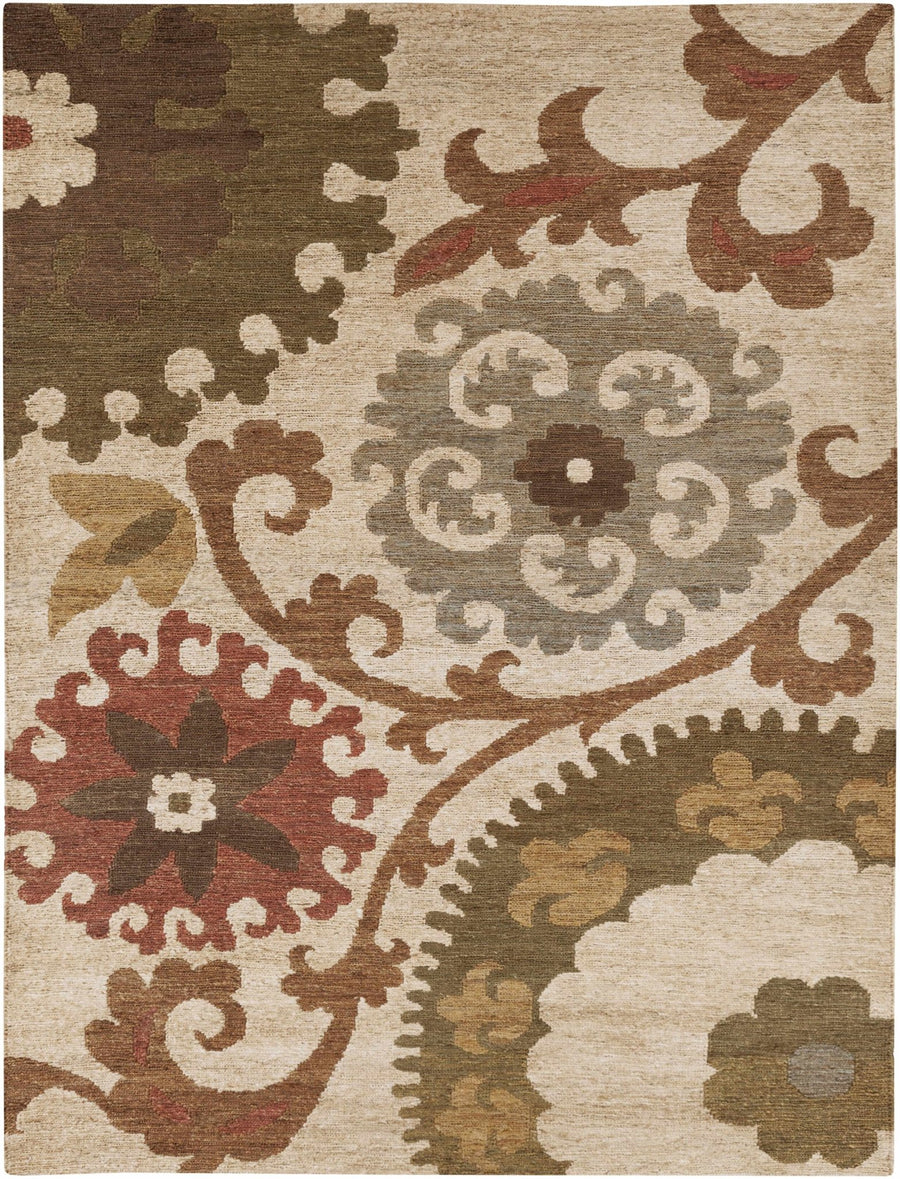 Stillmore Olive And Rust Jute Rug - The Rug Decor