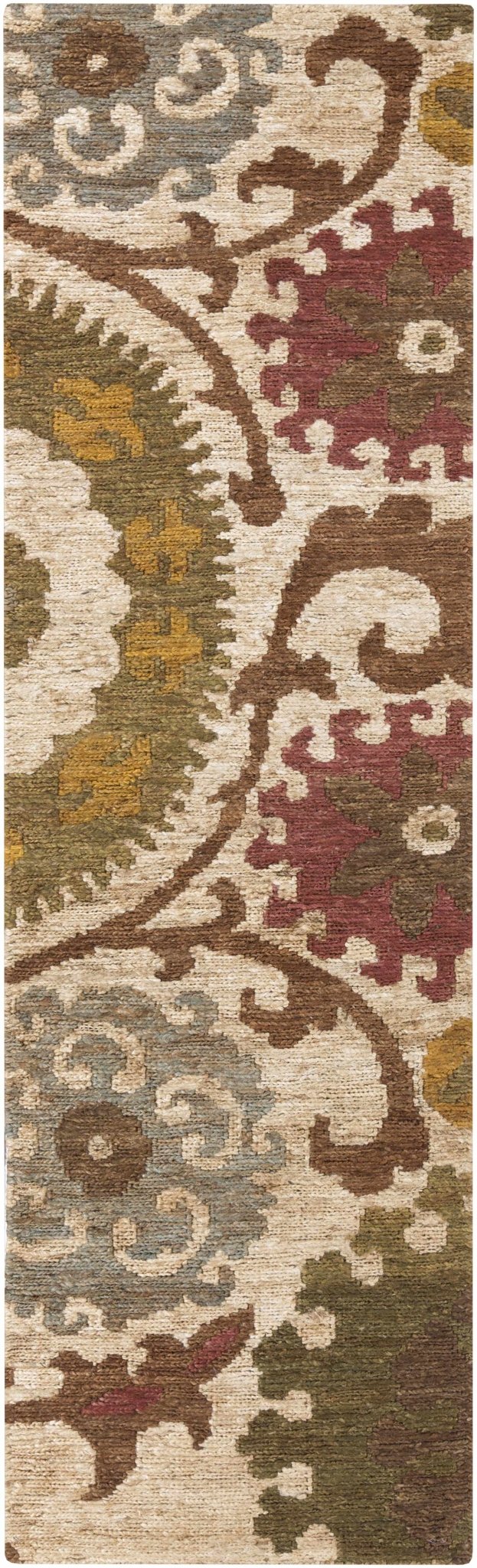 Stillmore Olive And Rust Jute Rug - The Rug Decor