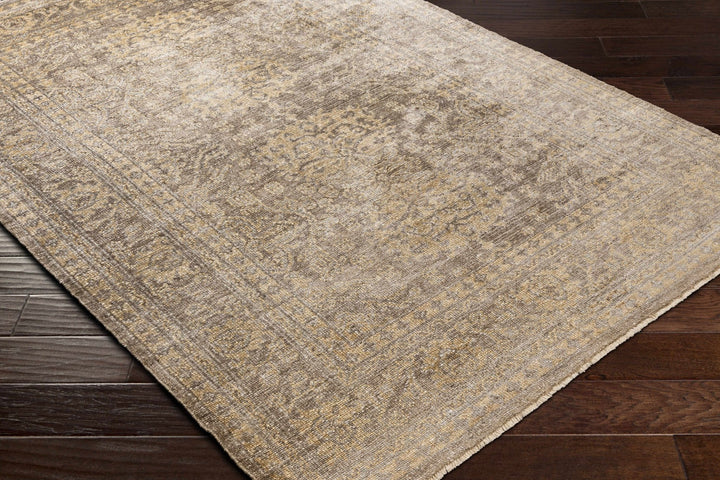 Stirum Traditional Oushak Design Beige Hand Knotted Area Rug - The Rug Decor