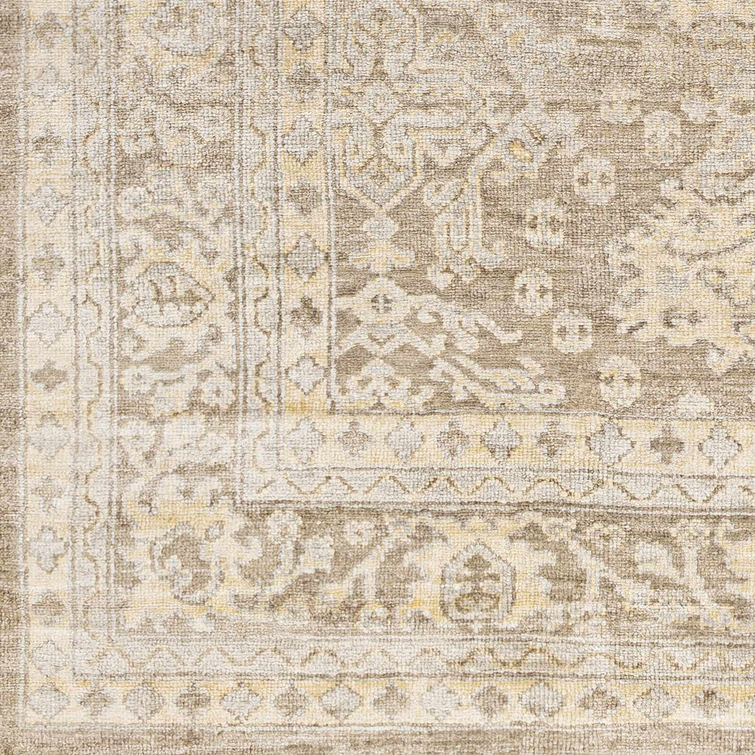 Stirum Traditional Oushak Design Beige Hand Knotted Area Rug - The Rug Decor