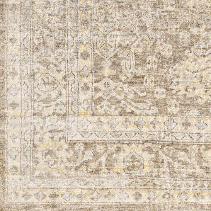 Stirum Traditional Oushak Design Beige Hand Knotted Area Rug - The Rug Decor