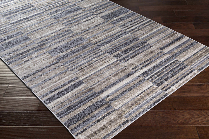 Eastlakes Contemporary Abstract Gray And Beige Area Rug