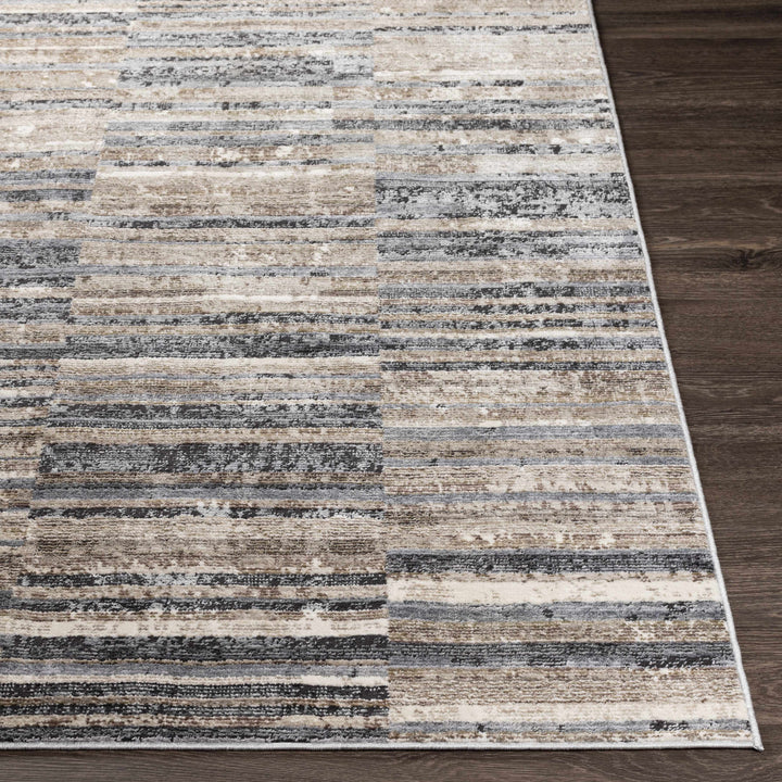 Eastlakes Contemporary Abstract Gray And Beige Area Rug