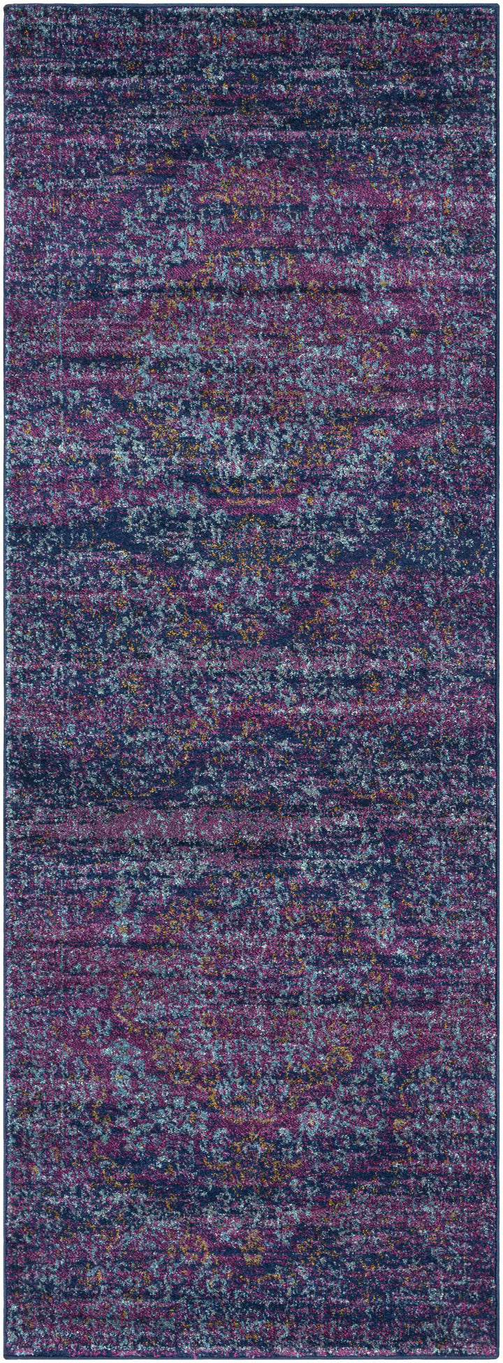 Stonewall Blue And Purple Traditional Style Area Rug