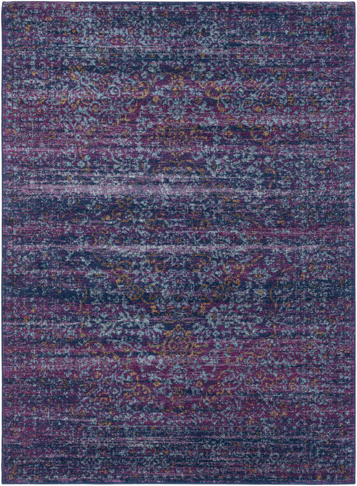 Stonewall Blue And Purple Traditional Style Area Rug