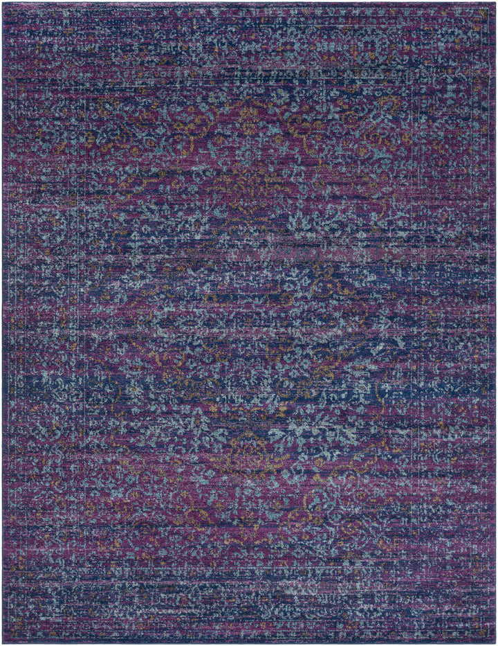Stonewall Blue And Purple Traditional Style Area Rug