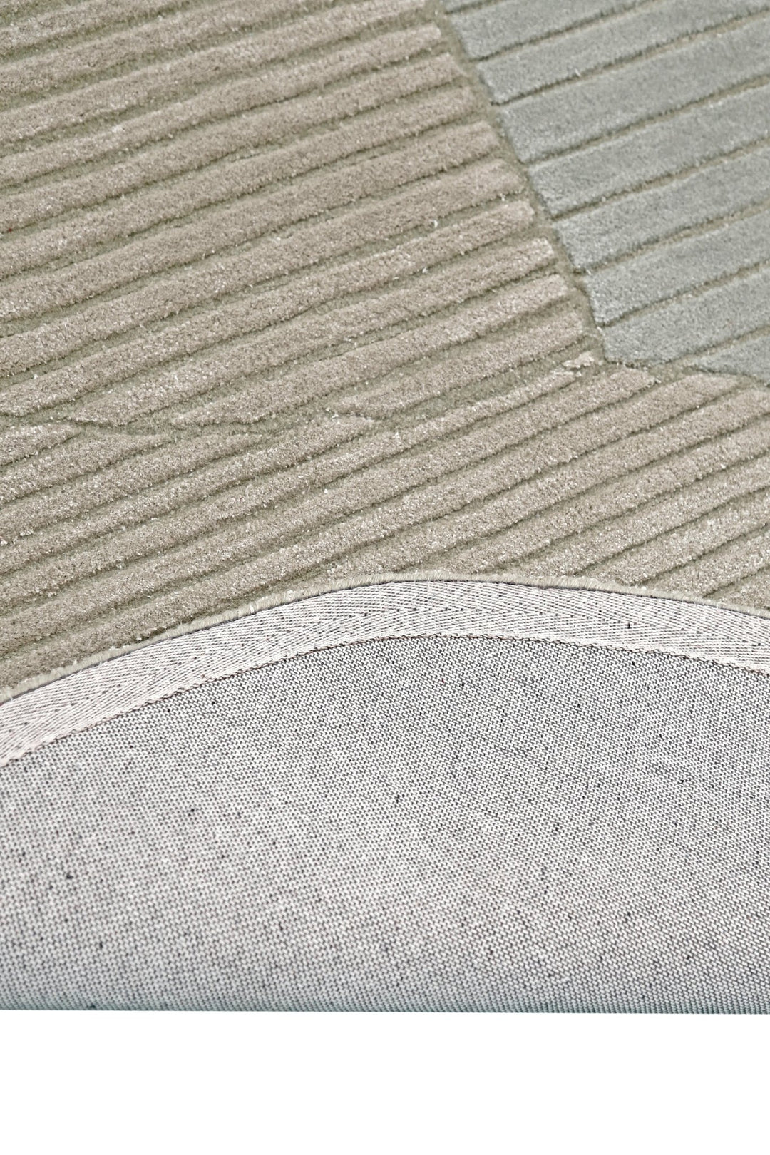 Stone Modern Ripple Beige And Gray Hand Tufted 5x7 Wool Rug - The Rug Decor