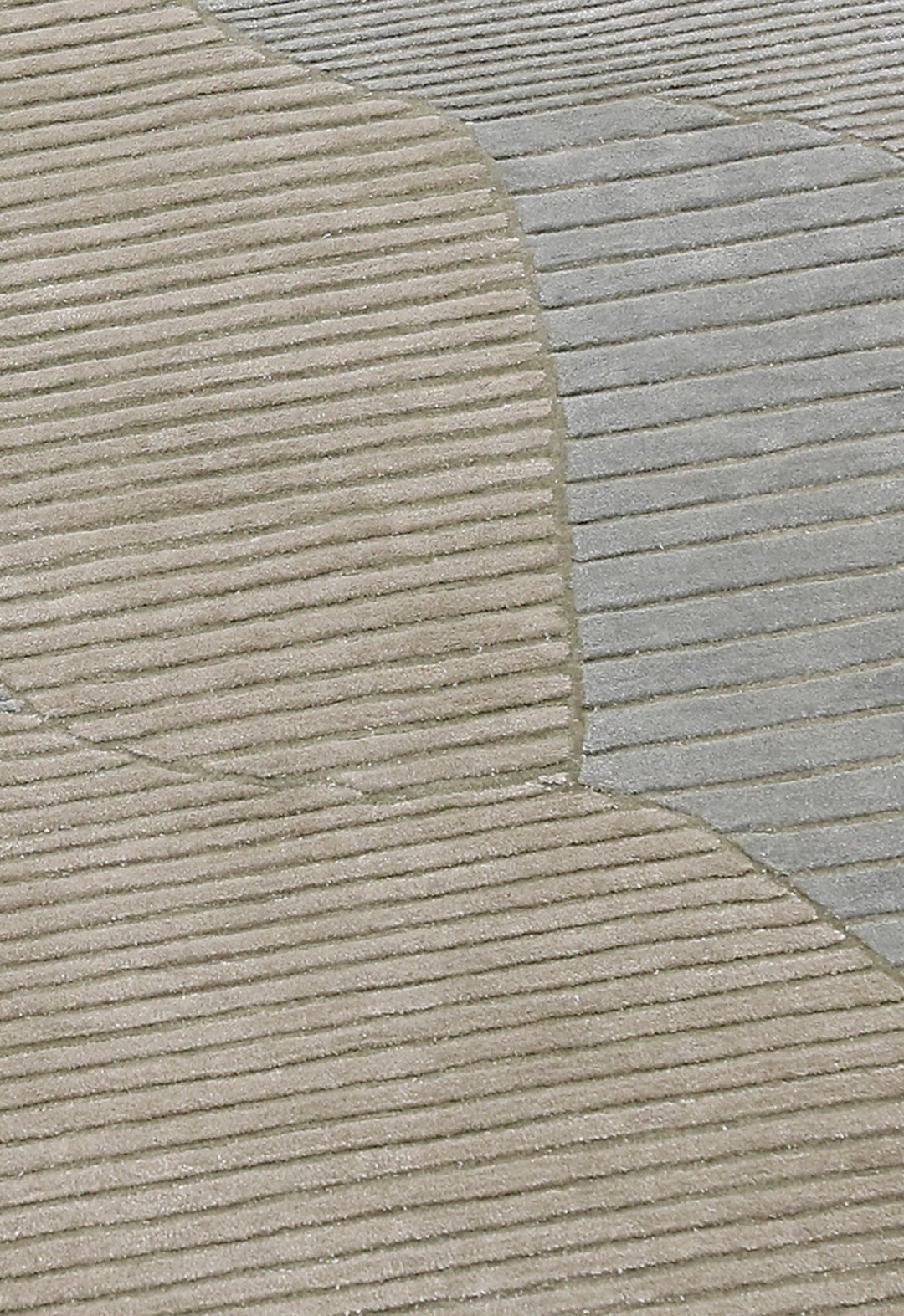 Stone Modern Ripple Beige And Gray Hand Tufted 5x7 Wool Rug - The Rug Decor