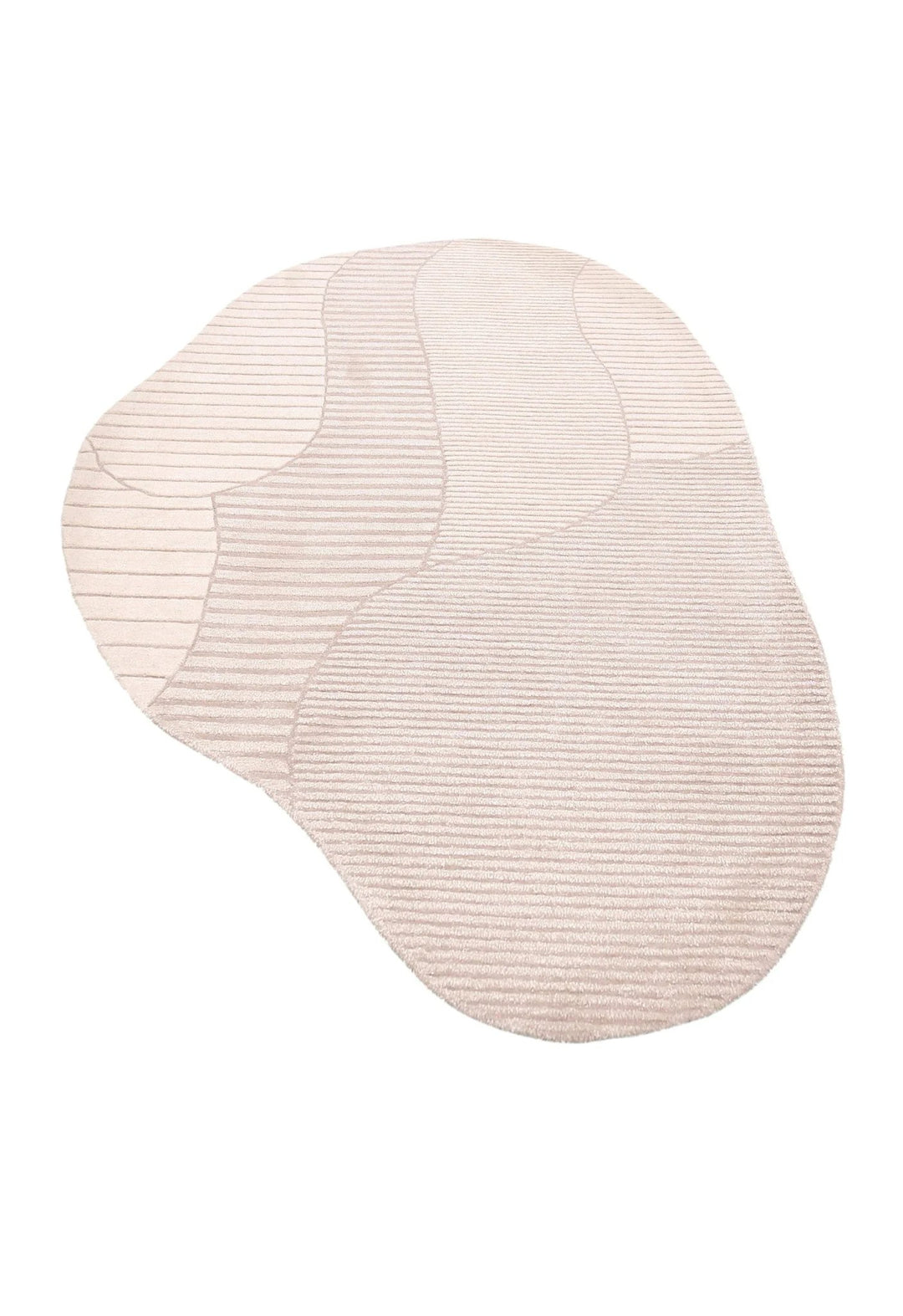 Stone Modern Ripple Pink Hand Tufted 5x7 Wool Rug - The Rug Decor