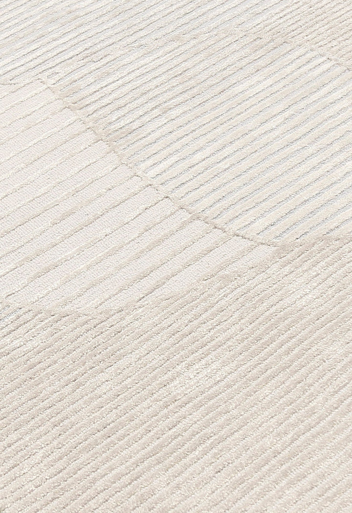 Beige Ripple Rug Stone Modern Silver and Beige Ripple Hand Tufted 5x7 Wool Rug – The Rug ...