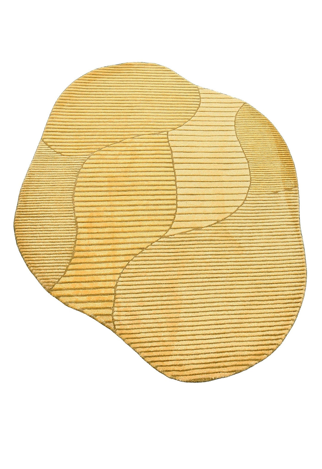 Stone Modern Style Yellow Hand Tufted 5x7 Wool Area Rug - The Rug Decor