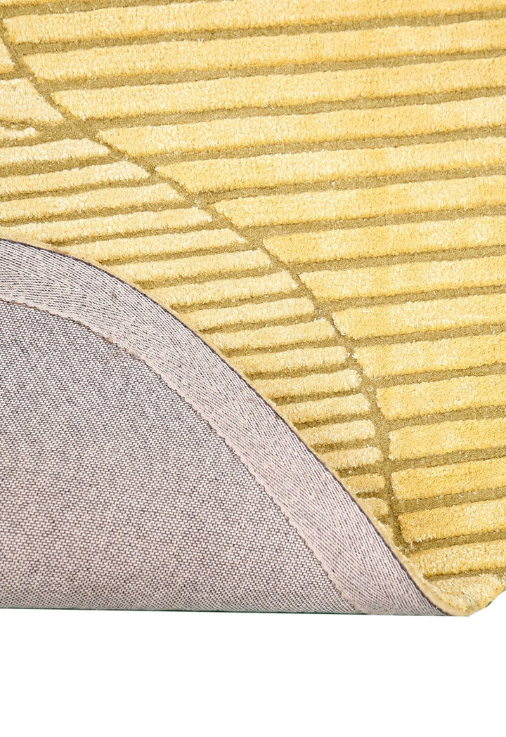 Stone Modern Style Yellow Hand Tufted 5x7 Wool Area Rug - The Rug Decor