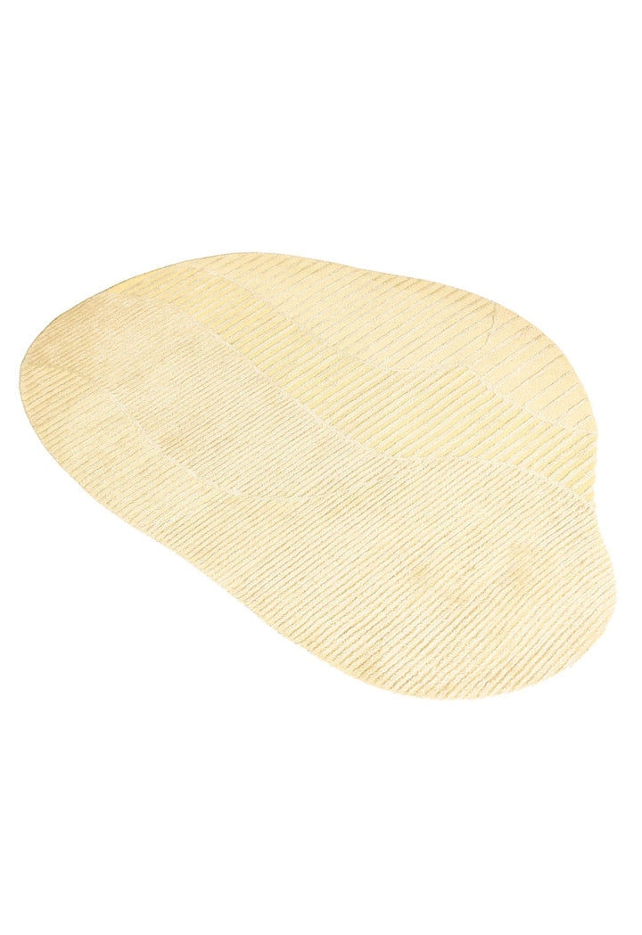 Stone Modern Yellow Ripple Hand Tufted 5x7 Wool Area Rug - The Rug Decor