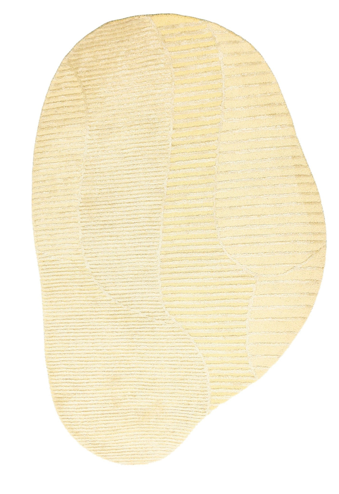 Stone Modern Yellow Ripple Hand Tufted 5x7 Wool Area Rug - The Rug Decor