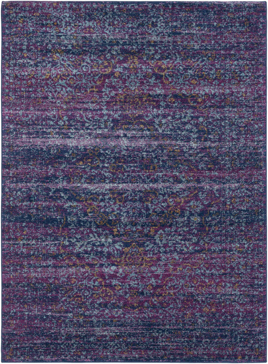 Stonewall Blue And Purple Traditional Style Area Rug - The Rug Decor