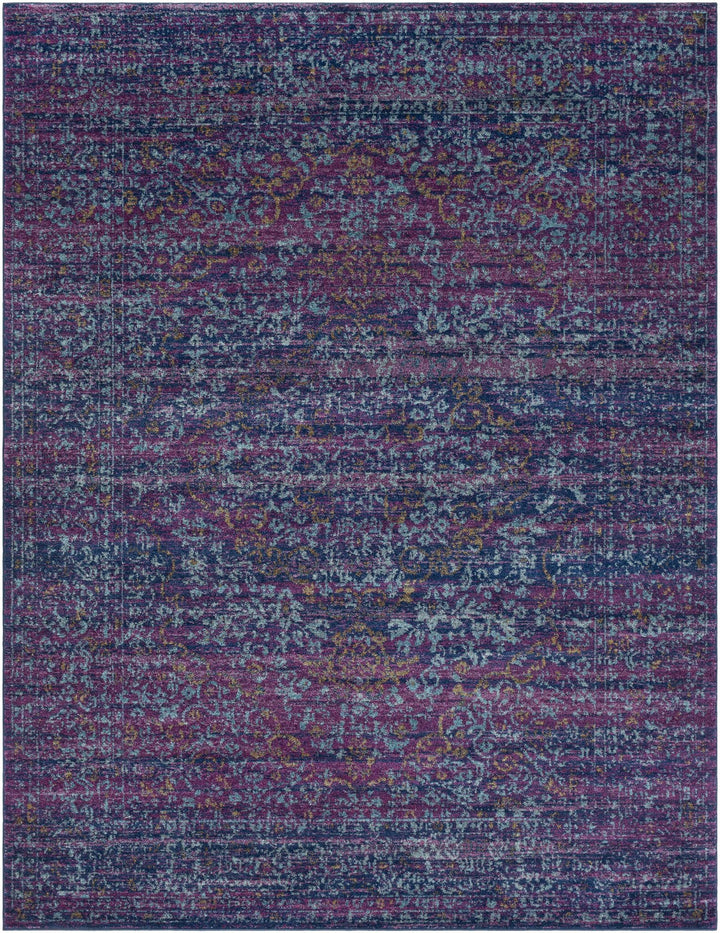 Stonewall Blue And Purple Traditional Style Area Rug - The Rug Decor