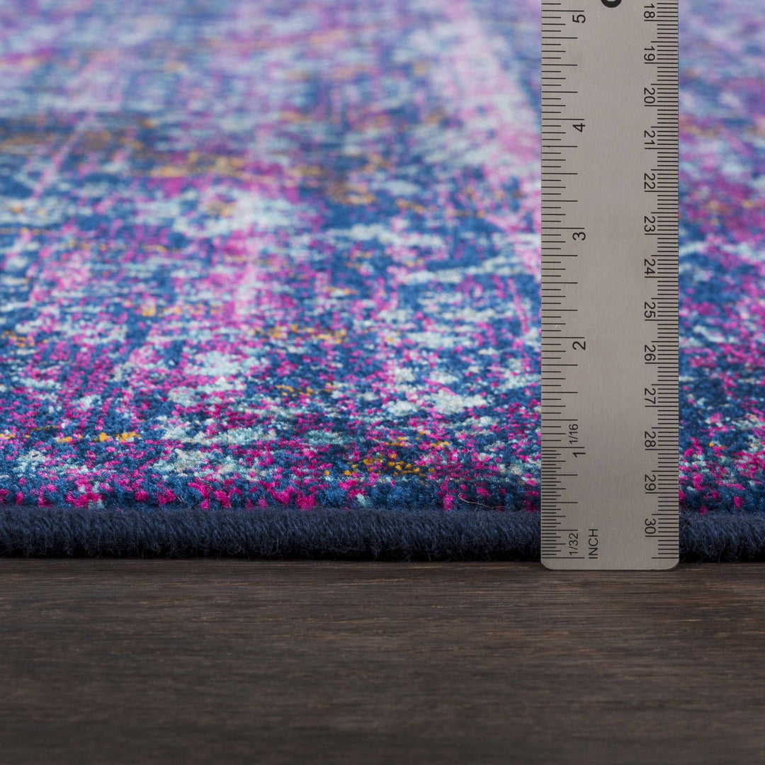 Stonewall Blue And Purple Traditional Style Area Rug - The Rug Decor