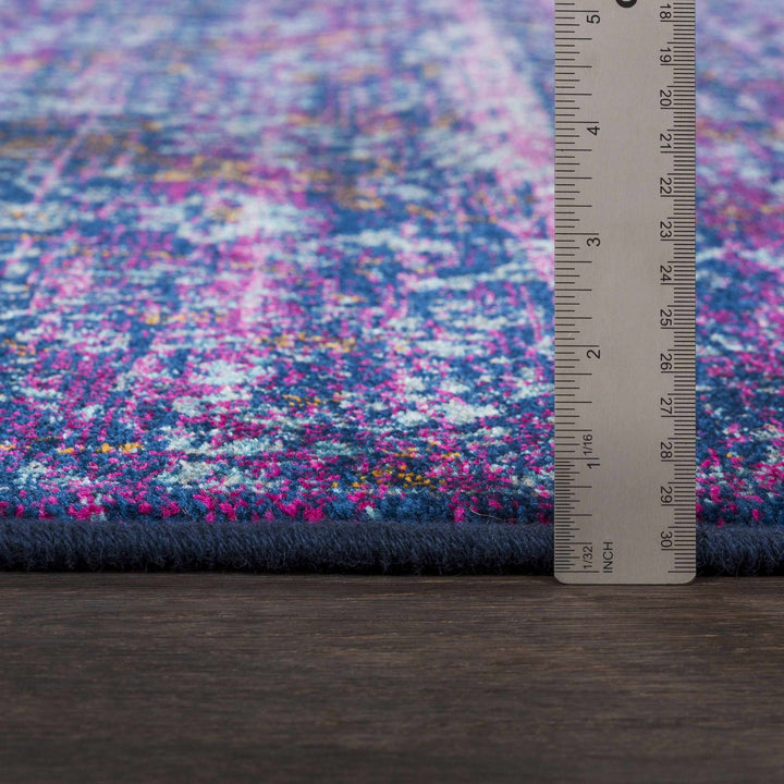 Stonewall Blue And Purple Traditional Style Area Rug - The Rug Decor