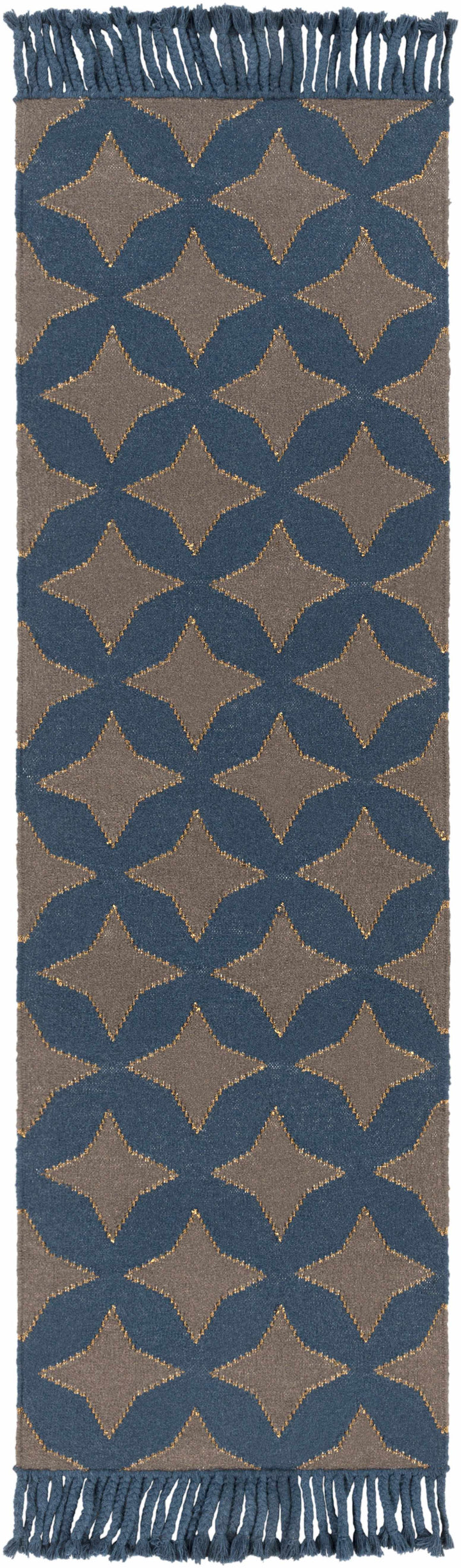 Stonyford Modern Style Brown And Blue Hand Woven Area Rug