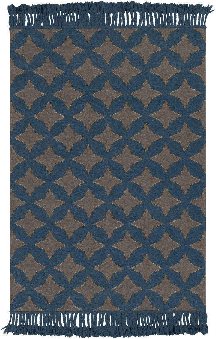 Stonyford Modern Style Brown And Blue Hand Woven Area Rug