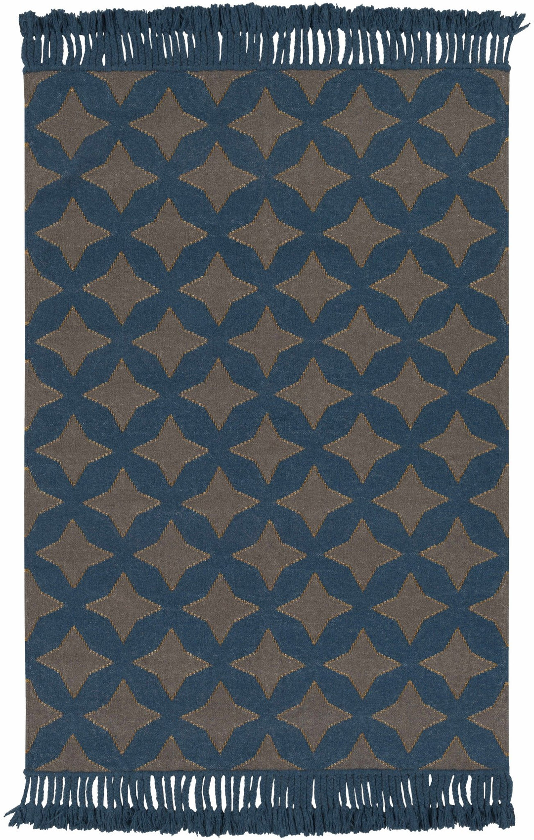 Stonyford Modern Style Brown And Blue Hand Woven Area Rug - The Rug Decor