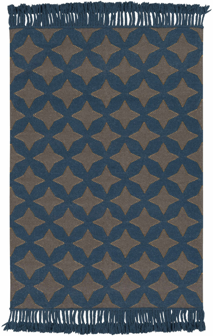 Stonyford Modern Style Brown And Blue Hand Woven Area Rug - The Rug Decor