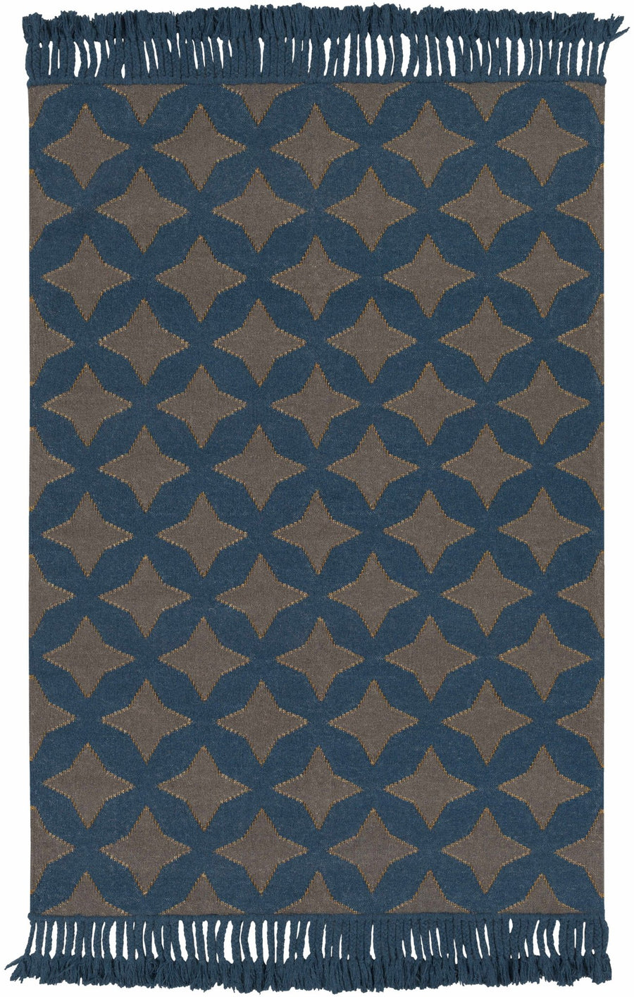 Stonyford Modern Style Brown And Blue Hand Woven Area Rug - The Rug Decor