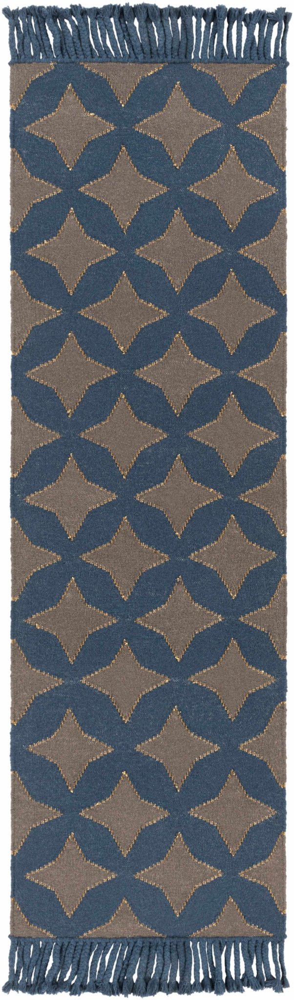 Stonyford Modern Style Brown And Blue Hand Woven Area Rug - The Rug Decor