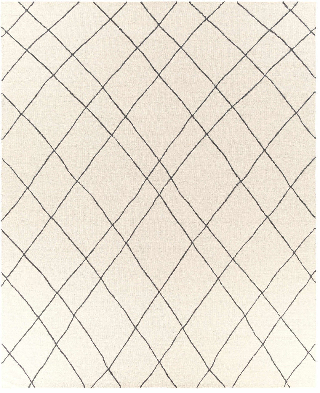 Strathalbyn Bohemian Transitional Design Cream And Black Hand Tufted Wool Rug - The Rug Decor