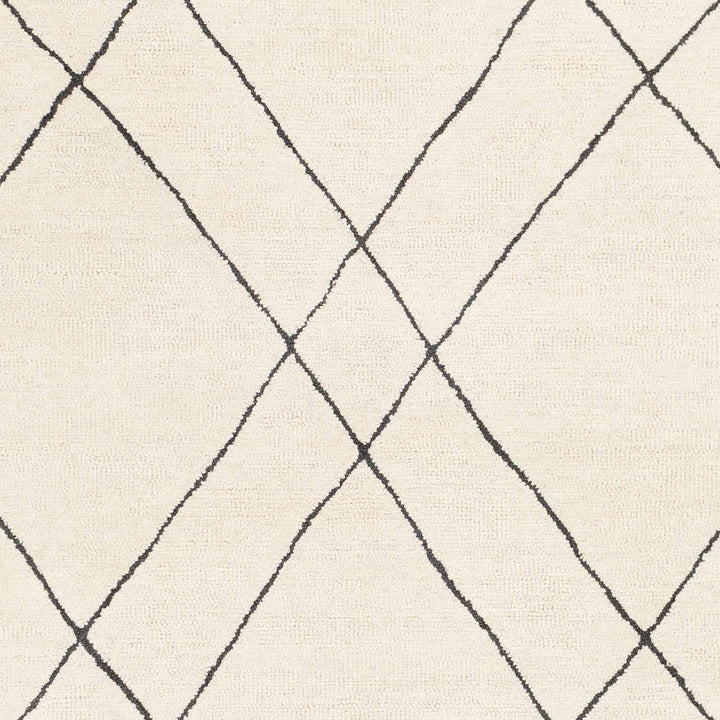 Strathalbyn Bohemian Transitional Design Cream And Black Hand Tufted Wool Rug - The Rug Decor