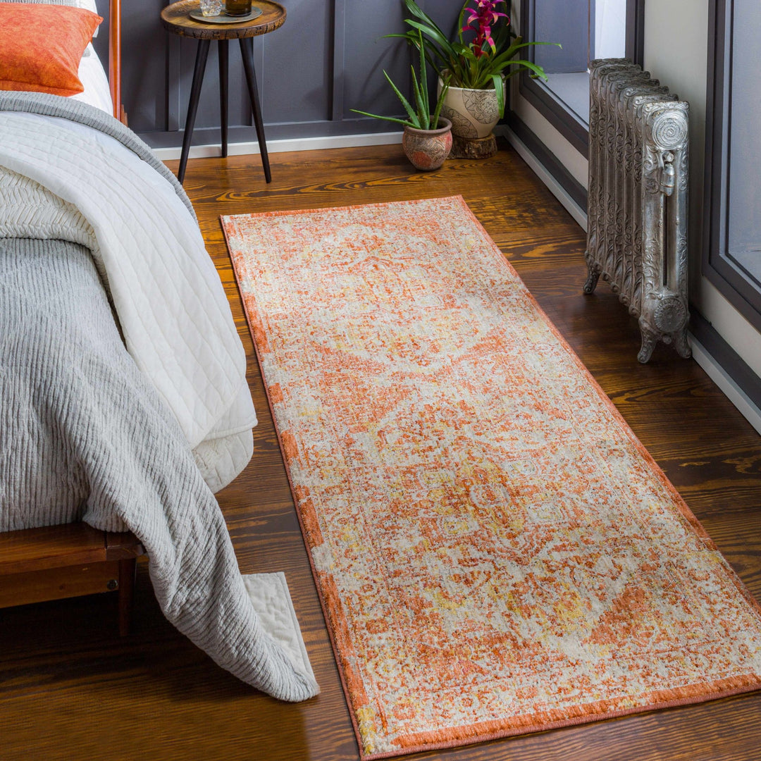 Strathbogie Traditional Style Beige And Rust Area Rug - The Rug Decor