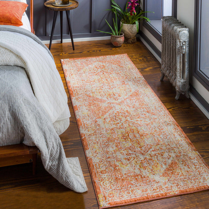 Strathbogie Traditional Style Beige And Rust Area Rug - The Rug Decor
