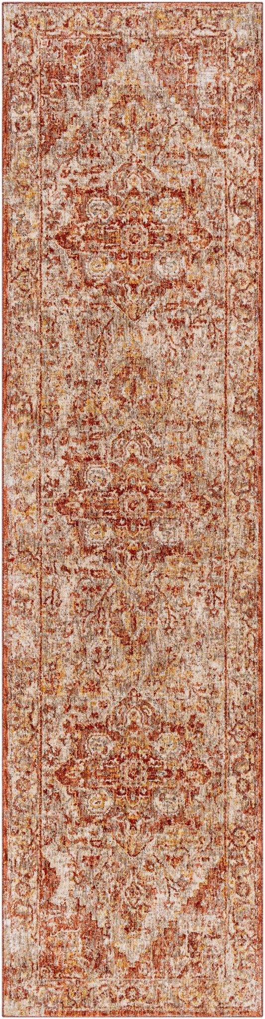 Strathbogie Traditional Style Beige And Rust Area Rug - The Rug Decor
