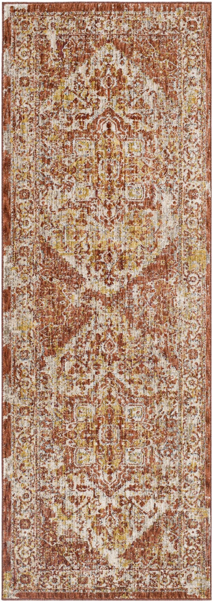 Strathbogie Traditional Style Beige And Rust Area Rug - The Rug Decor