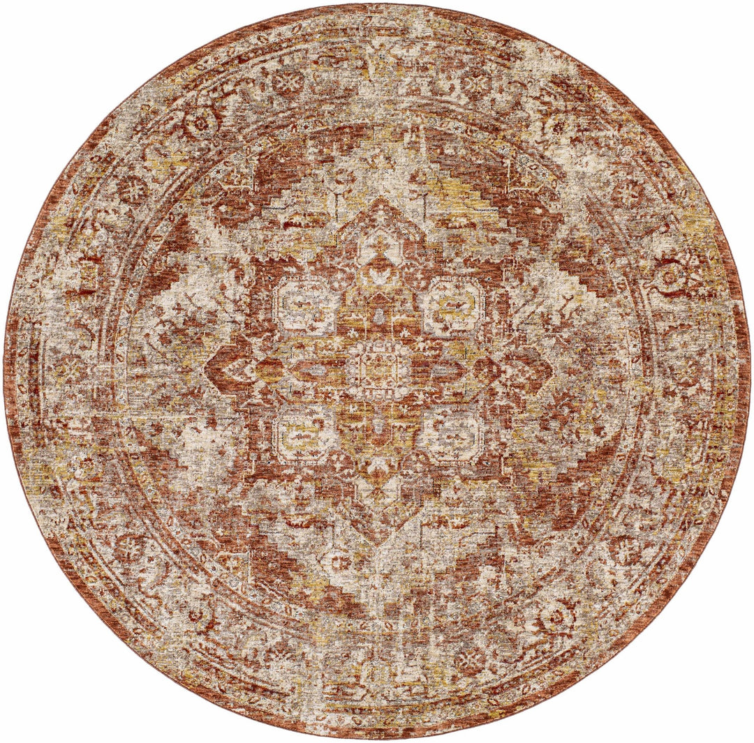 Strathbogie Traditional Style Beige And Rust Area Rug - The Rug Decor