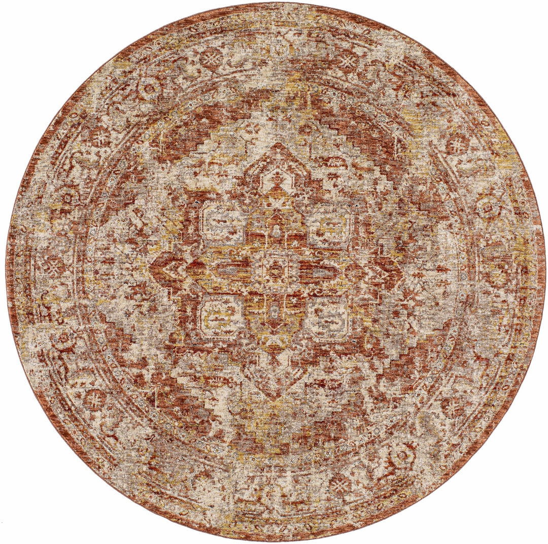 Strathbogie Traditional Style Beige And Rust Area Rug - The Rug Decor