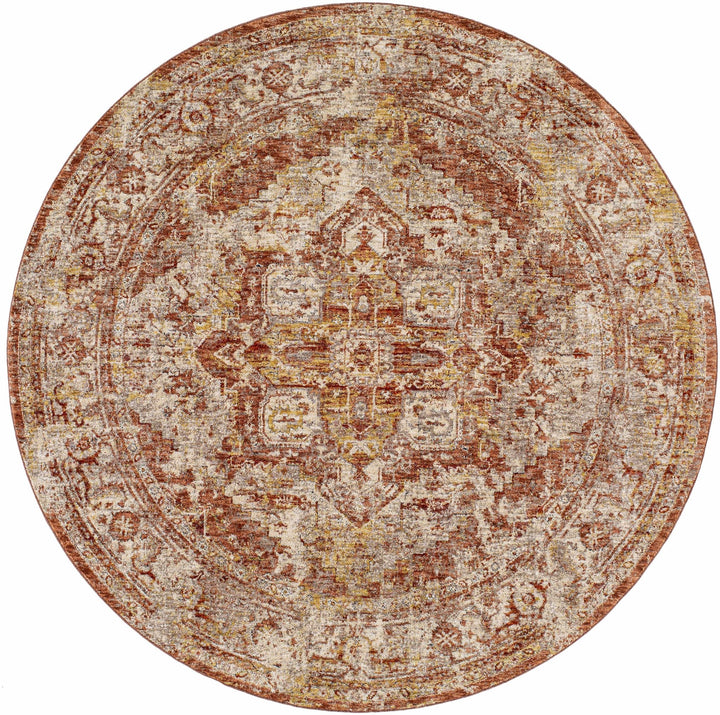 Strathbogie Traditional Style Beige And Rust Area Rug - The Rug Decor