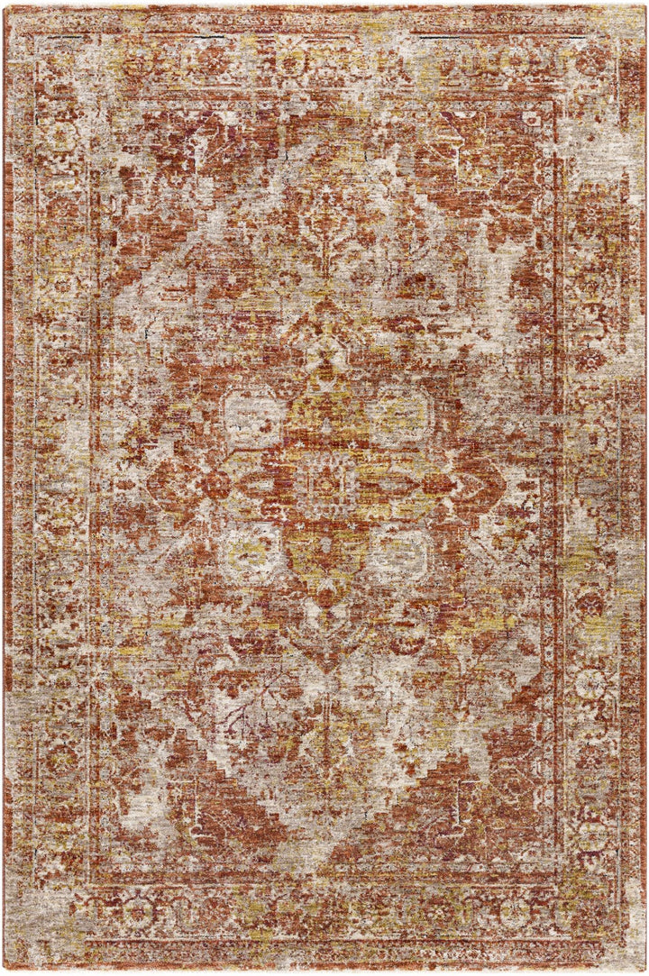 Strathbogie Traditional Style Beige And Rust Area Rug - The Rug Decor
