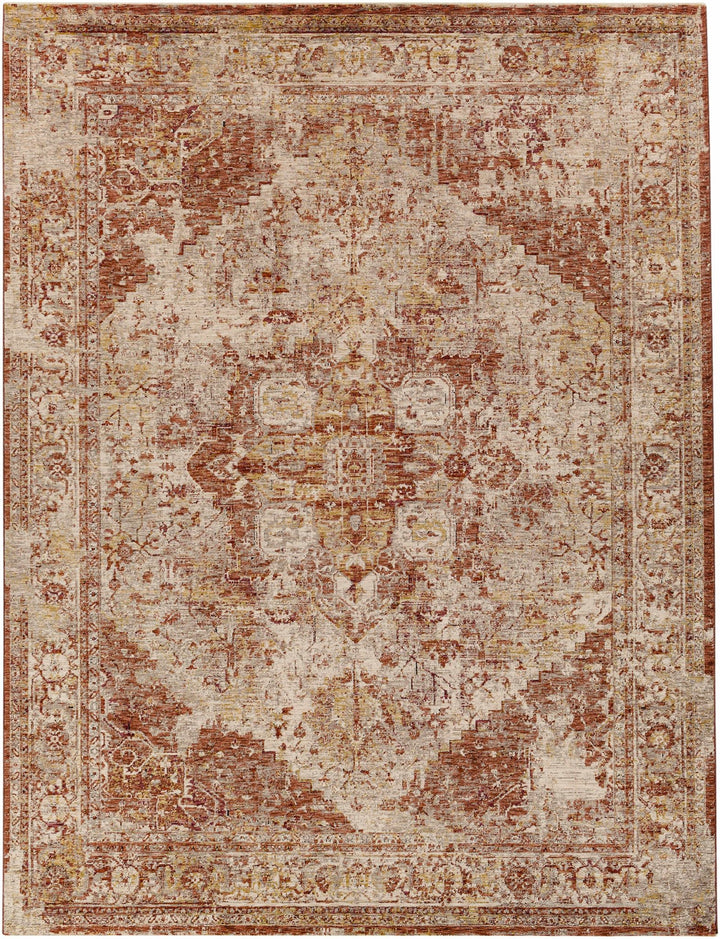 Strathbogie Traditional Style Beige And Rust Area Rug - The Rug Decor