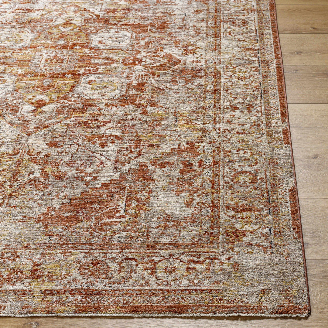 Strathbogie Traditional Style Beige And Rust Area Rug - The Rug Decor