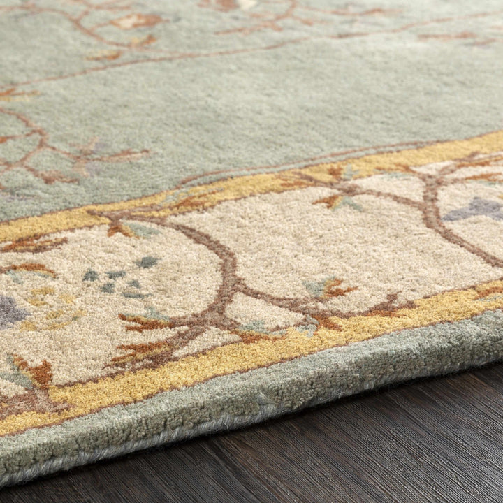 Stringer Traditional Green And Beige Hand Tufted Wool Area Rug - The Rug Decor