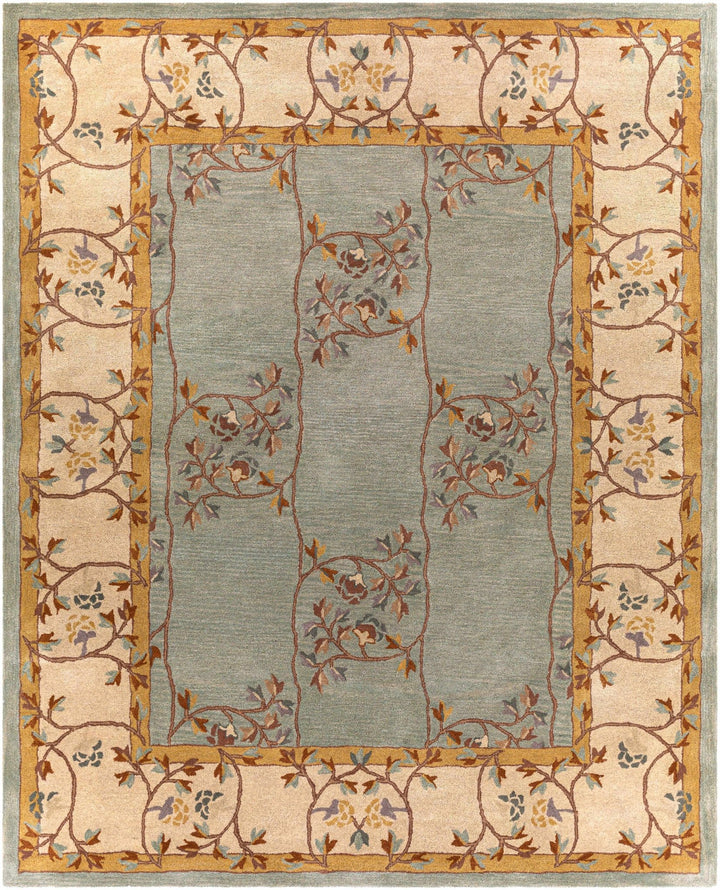 Stringer Traditional Green And Beige Hand Tufted Wool Area Rug - The Rug Decor