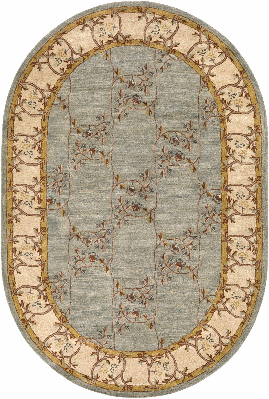 Stringer Traditional Green And Beige Hand Tufted Wool Area Rug - The Rug Decor