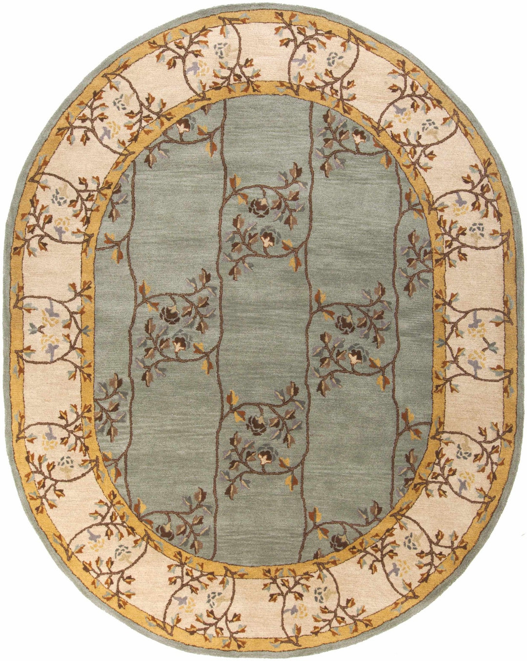 Stringer Traditional Green And Beige Hand Tufted Wool Area Rug - The Rug Decor