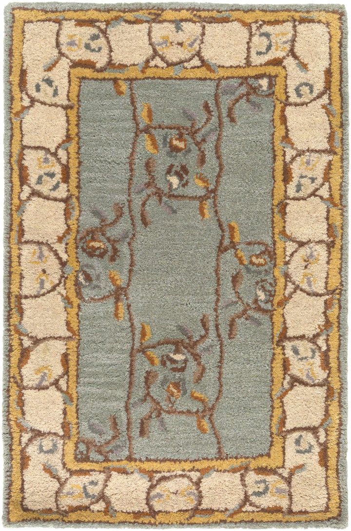 Stringer Traditional Green And Beige Hand Tufted Wool Area Rug - The Rug Decor