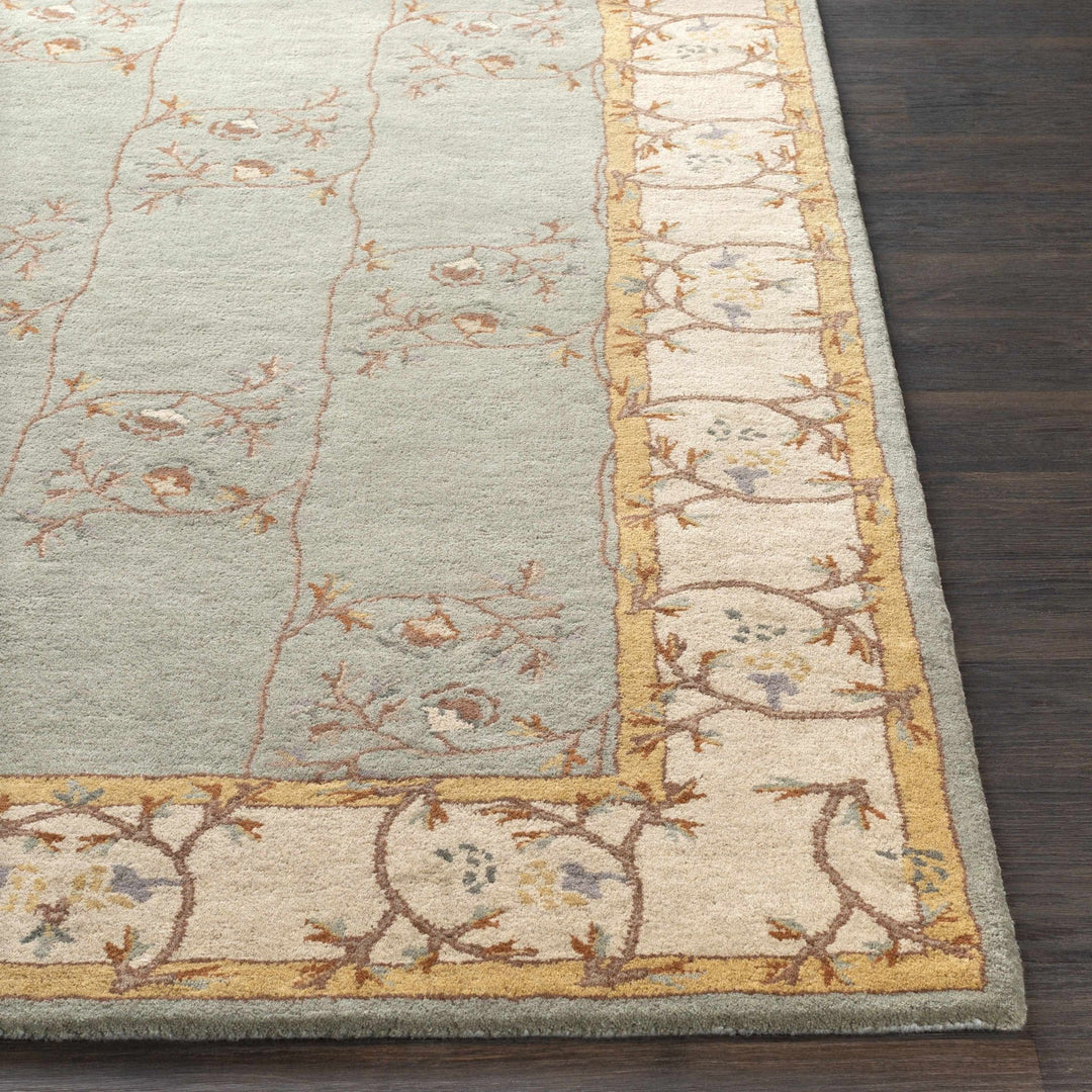 Stringer Traditional Green And Beige Hand Tufted Wool Area Rug - The Rug Decor