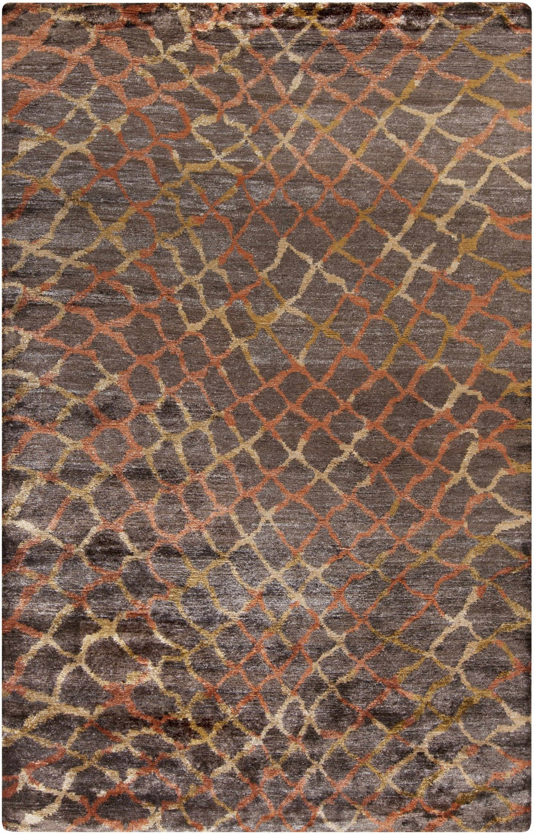 Strong Brown Modern Style Hand Knotted Area Rug - The Rug Decor