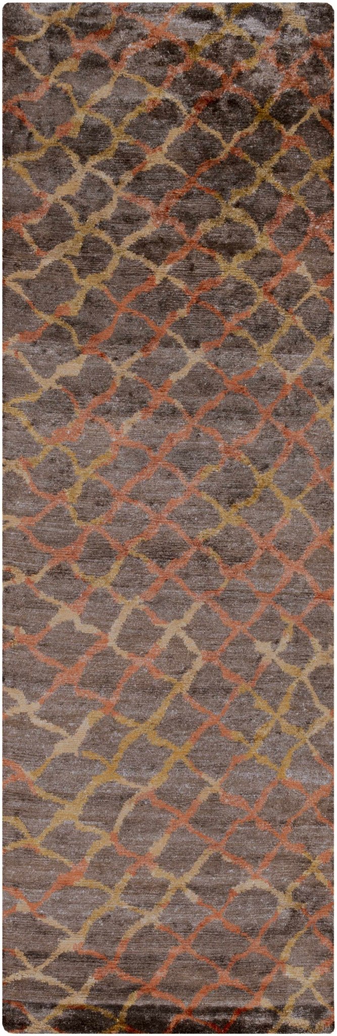Strong Brown Modern Style Hand Knotted Area Rug - The Rug Decor